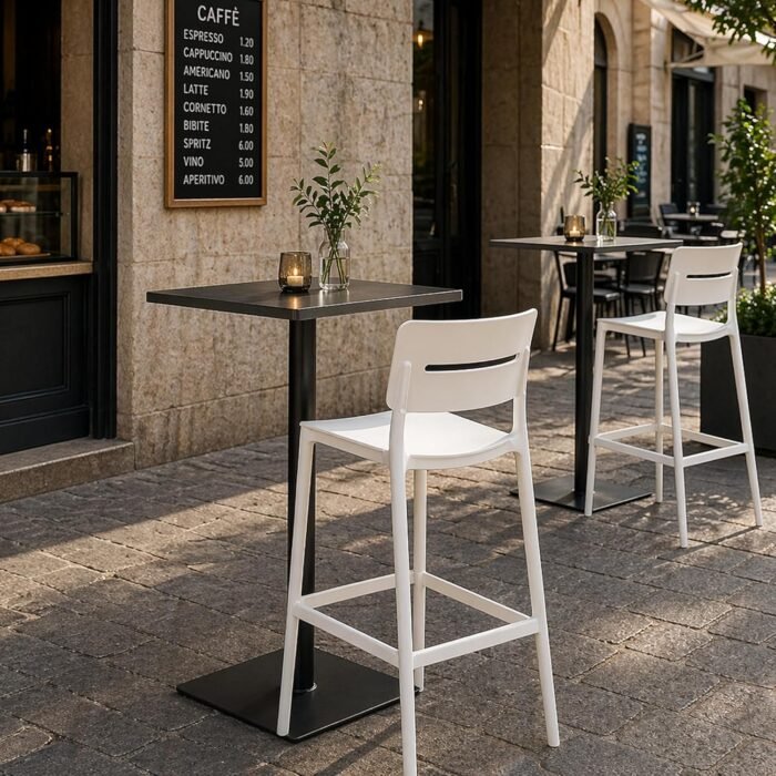 SET 2 SGABELLO BELLA BIANCO