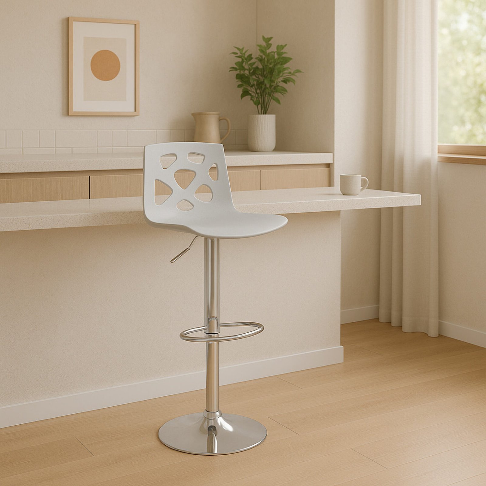 SGABELLO MANCHESTER GRIGIO ELEVAZIONE A GAS H 82/104 CM