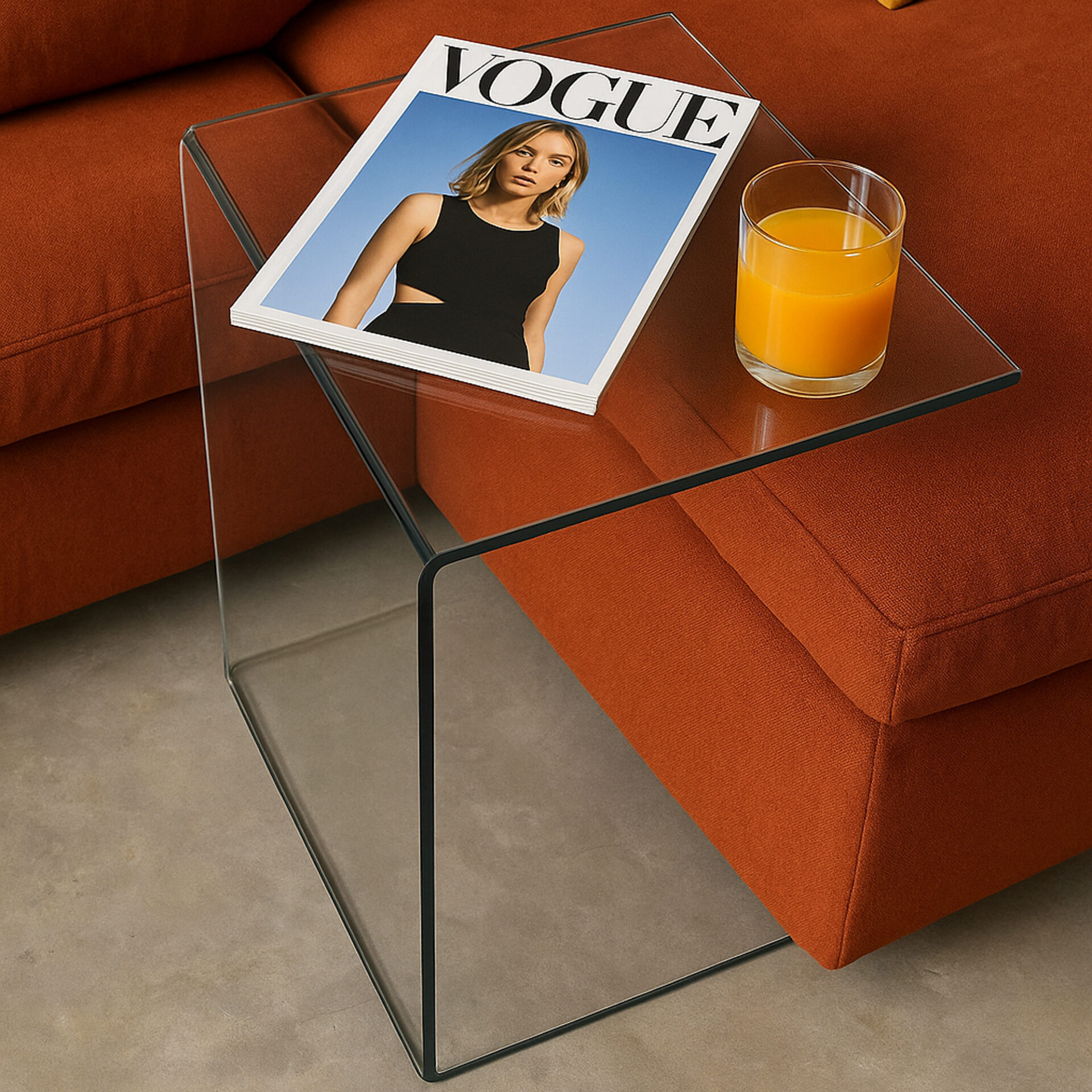 SET 2 HALL TAVOLINO IN VETRO TEMPERATO