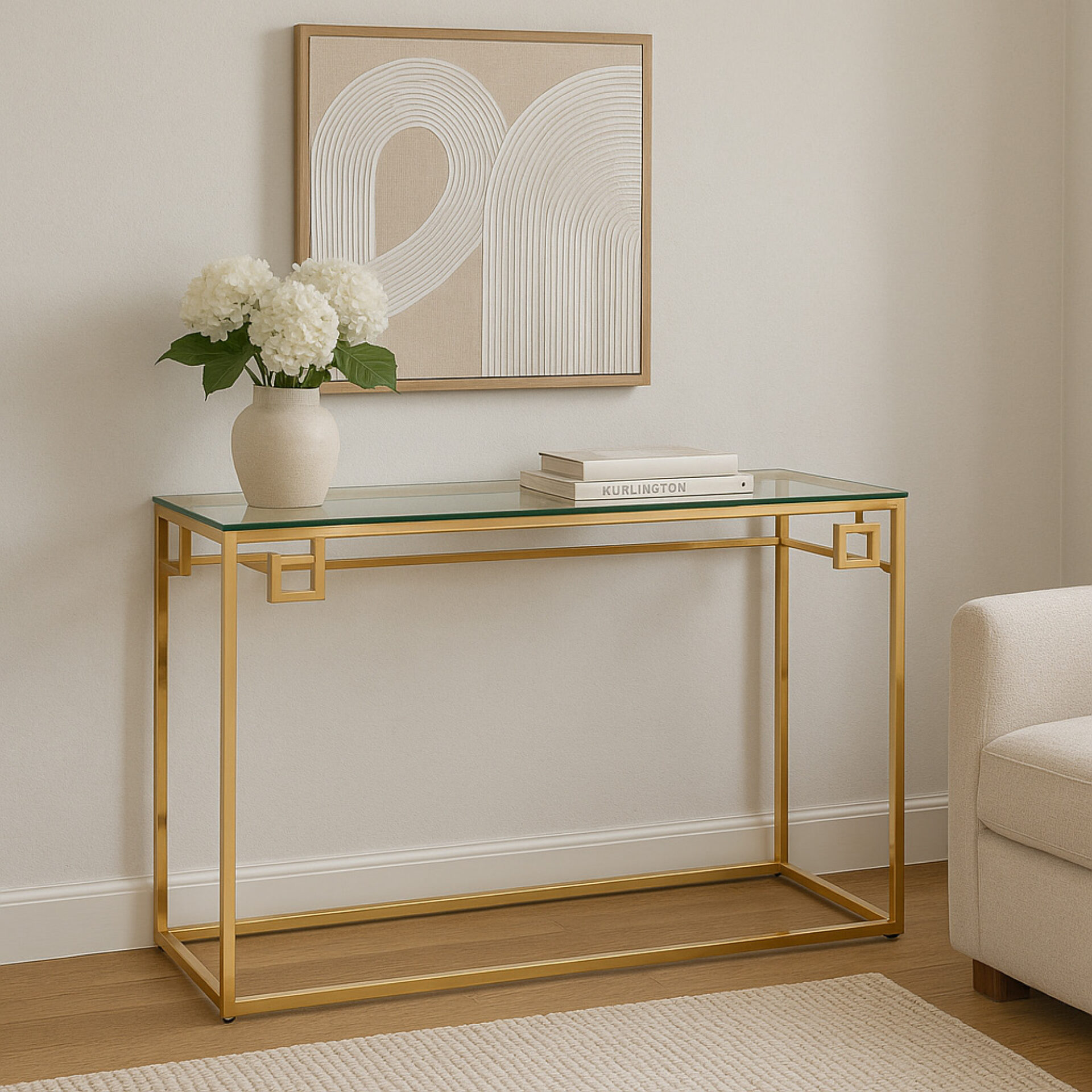 CONSOLLE TEKA VETRO-ORO