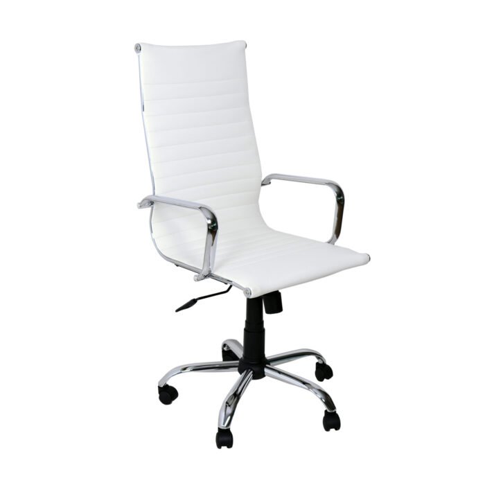 POLTRONA SUPREMA PRESIDENZIALE BIANCA SIMIL/STR CROM