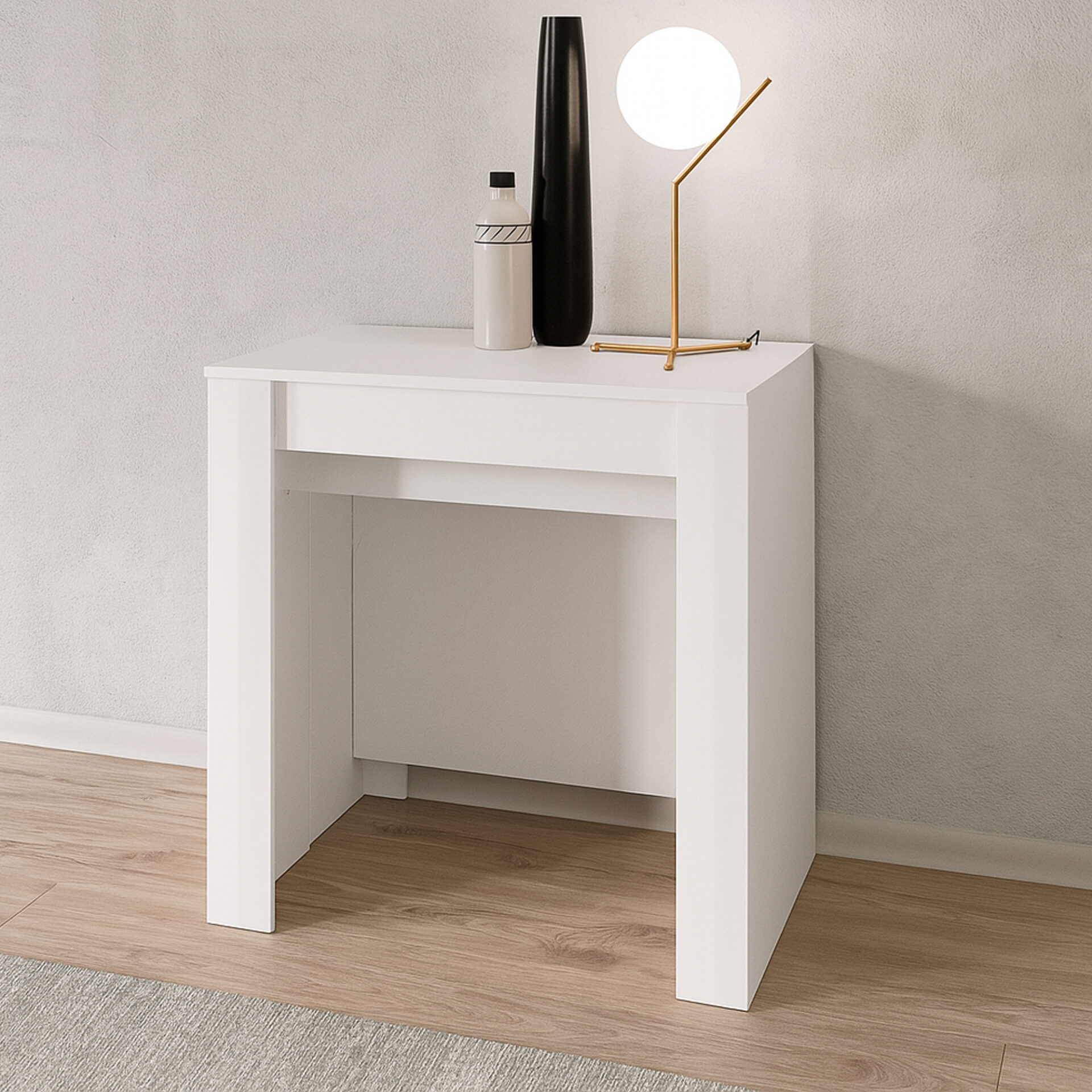 TAVOLO CONSOLLE ARTIC FINITURA BIANCO FRASSINO