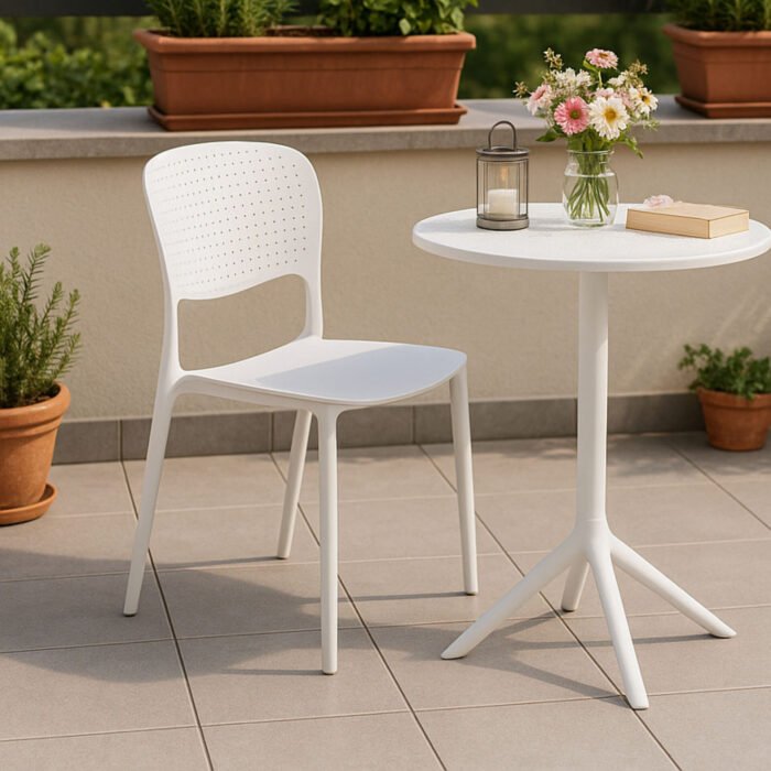 SET 4 SEDIA ARIEL POLIPROPILENE BIANCA