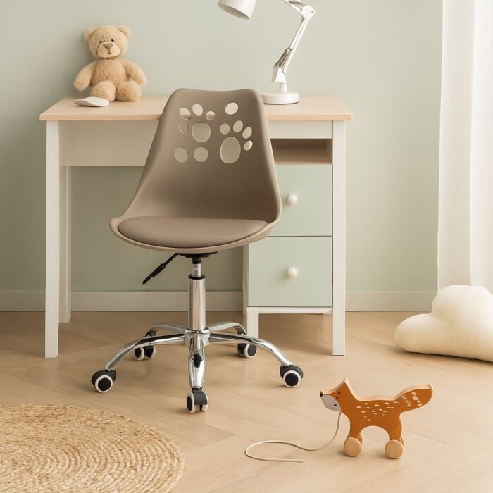 SEDIA SAMIRA IN POLIPROPILE TORTORA C/CUSCINO