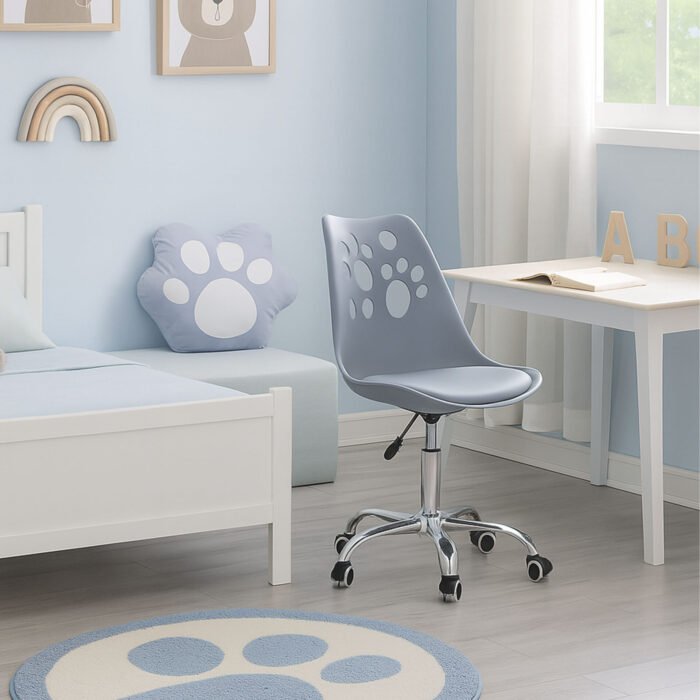 SEDIA SAMIRA IN POLIPROPILE GRIGIO C/CUSCINO