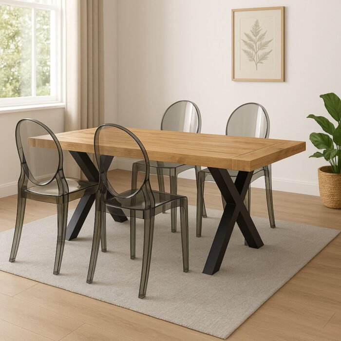 TAVOLO BRUTO NEW 180/260 ROVERE/GAMBE NERE