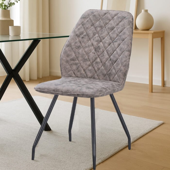 Set 4 Sedia Xena Tortora con Gambe Nere