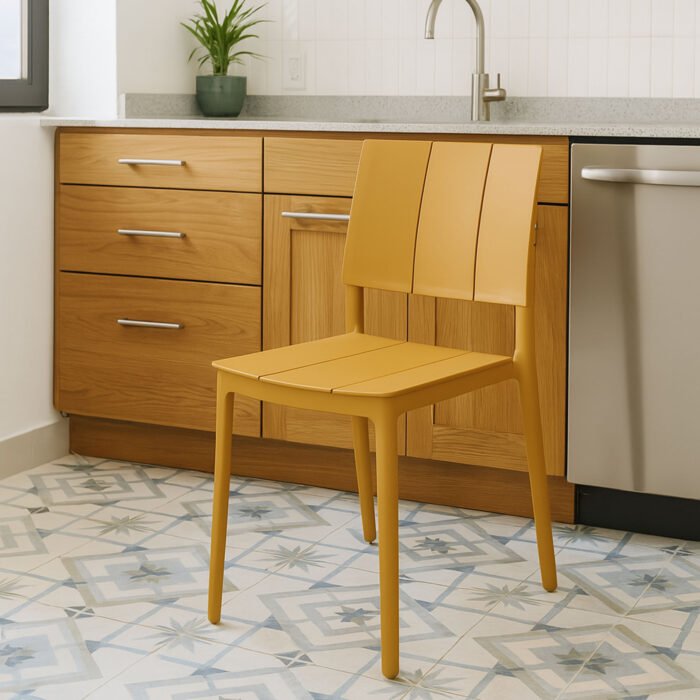 SET 4 SEDIA ZANTE IN POLIPROPILENE AMBRA