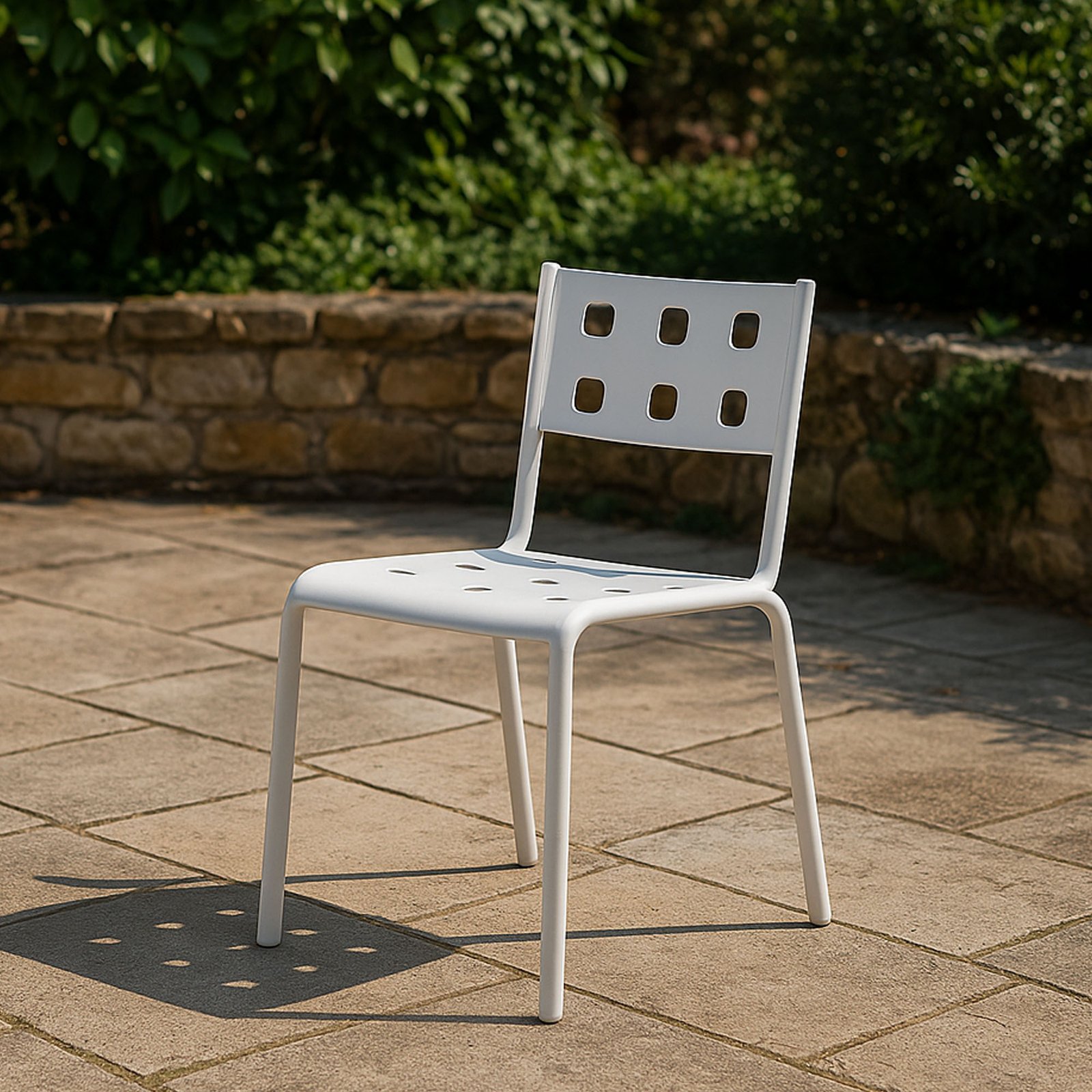 SET 4 Sedia Oliva Bianca in Polipropilene