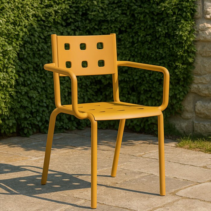 SET 4 POLTRONA SIBARI IN POLIPROPILENE AMBRA