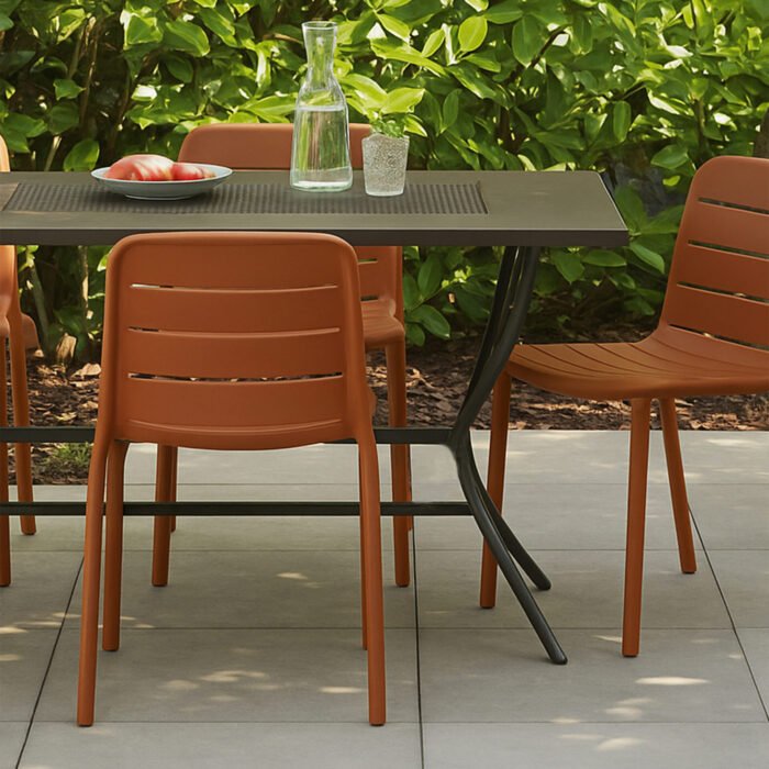 SET 4 SEDIA ITACA IN POLIPROPILENE TERRACOTTA