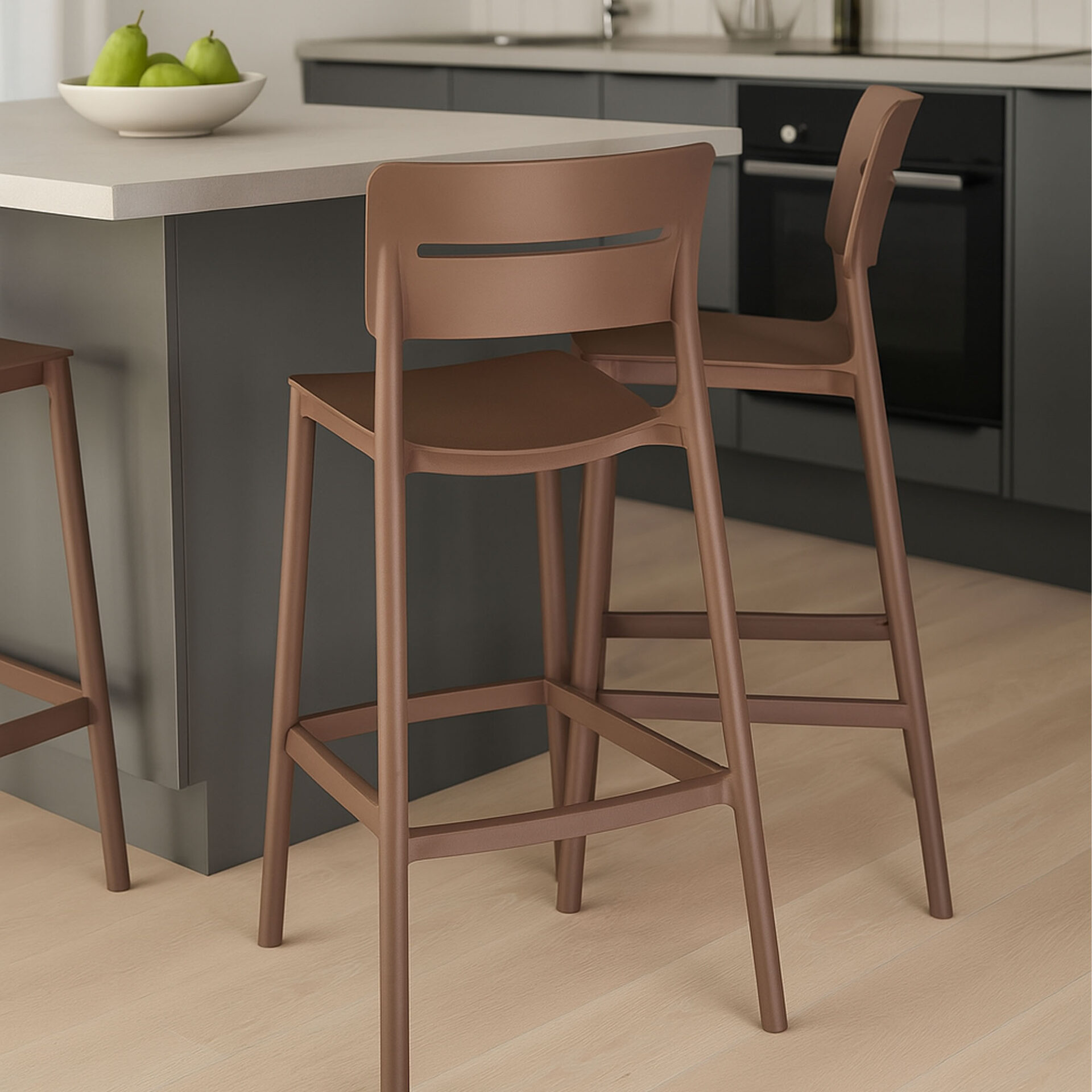 SET 2 SGABELLO BELLA BRONZO