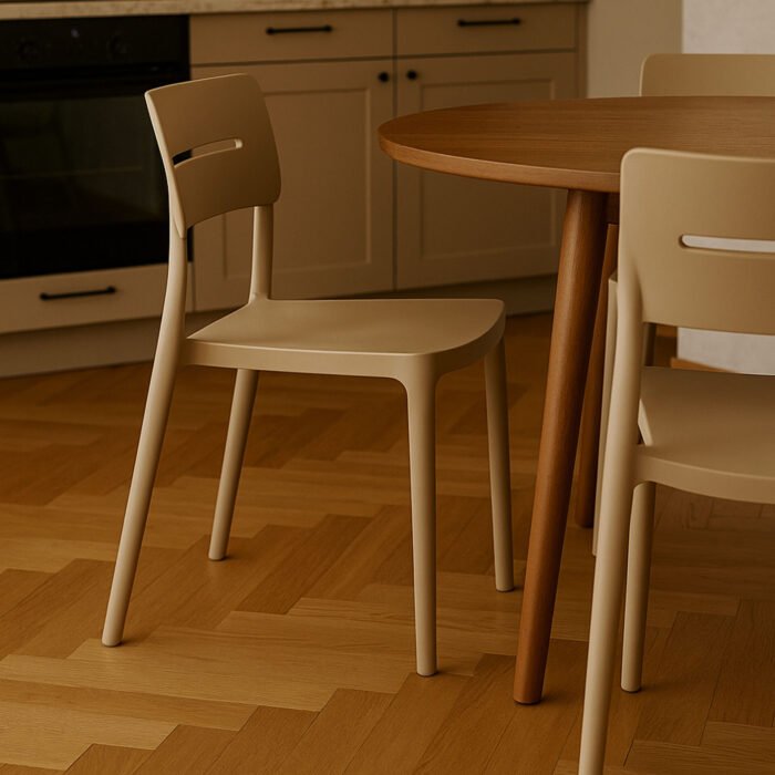 SET 4 SEDIA BELLA IN POLIPROPILENE TORTORA