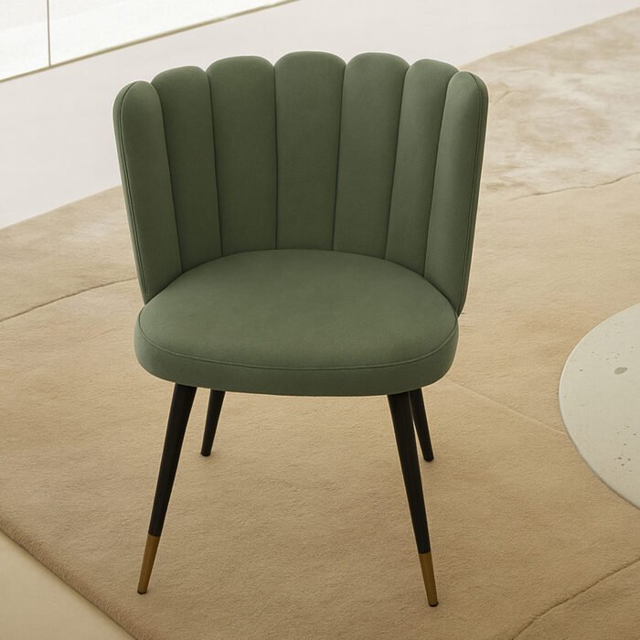 SEDIA FRIDA IN TESSUTO VERDE SET DA 2 PEZZI