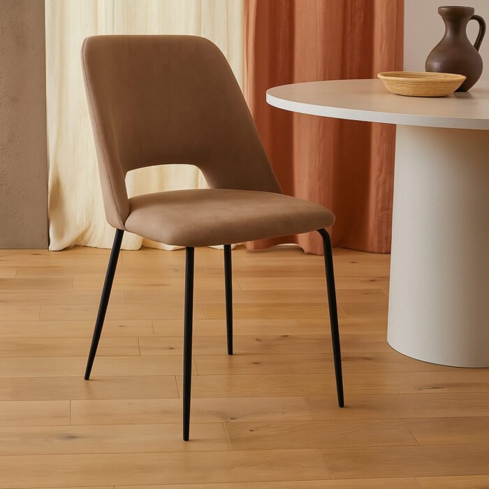 SET 4 SEDIA GIULIA MOZART TORTORA/GAMBE NERE