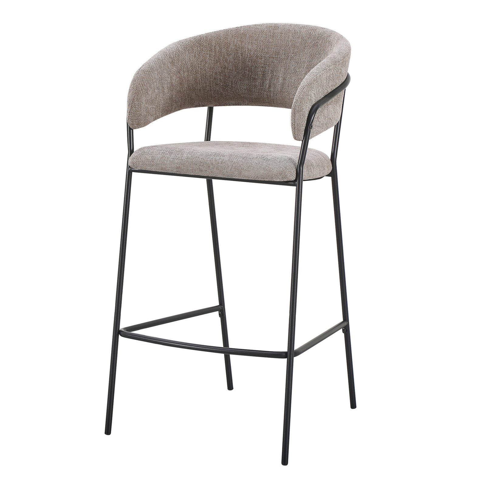 SGABELLO APICE TORTORA GAMBE NERE SET DA 4 PEZZI