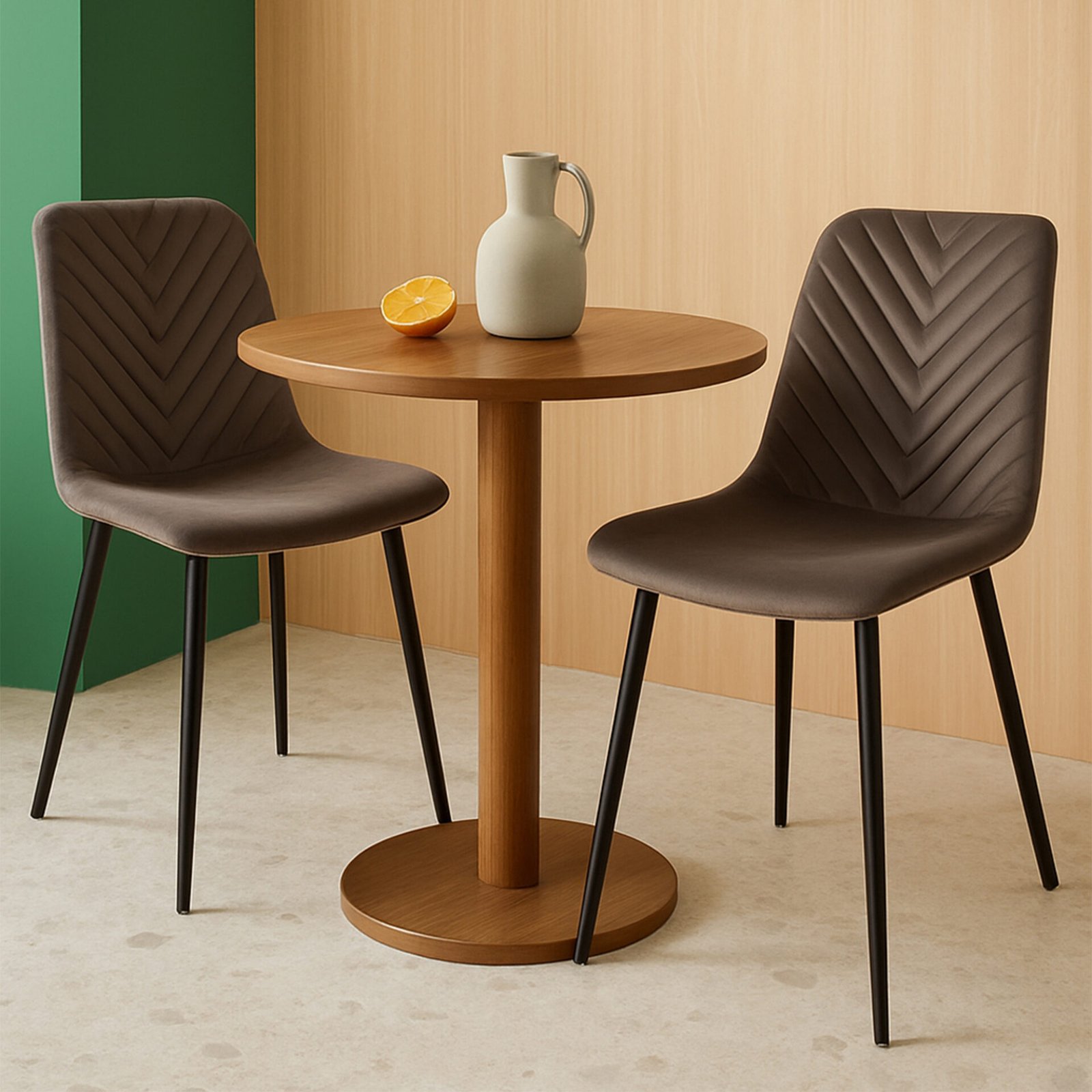 SET DI 6 SEDIA ELETTRA VELLUTO FANGO