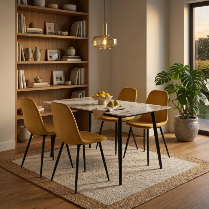 Set Found Tavolo Linea + 4 Sedie