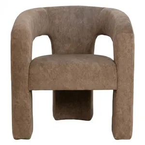 Poltrona IMPERIA Imbottita, Design Moderno con Schienale Curvo e Braccioli Integrati