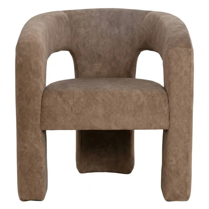 Poltrona IMPERIA Imbottita, Design Moderno con Schienale Curvo e Braccioli Integrati