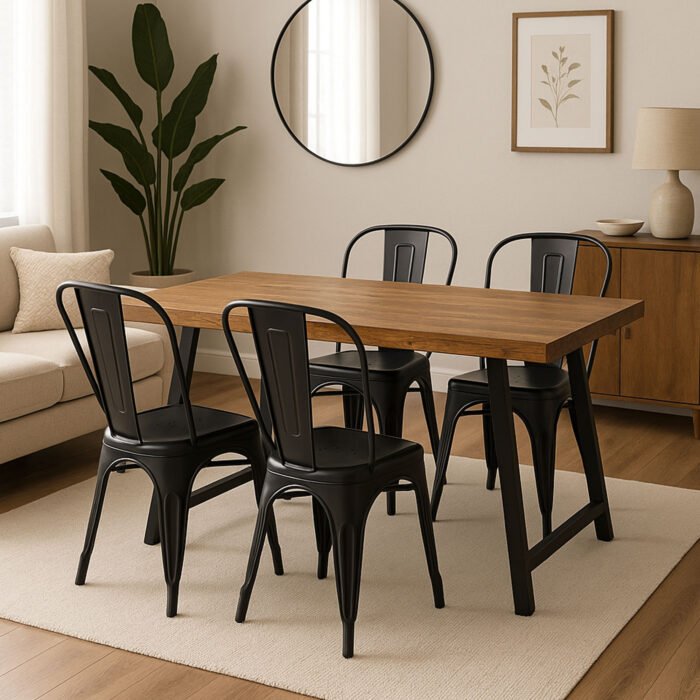 TAVOLO FAUSTO STRONG 180*90 RUSTICO SCURO/NERO