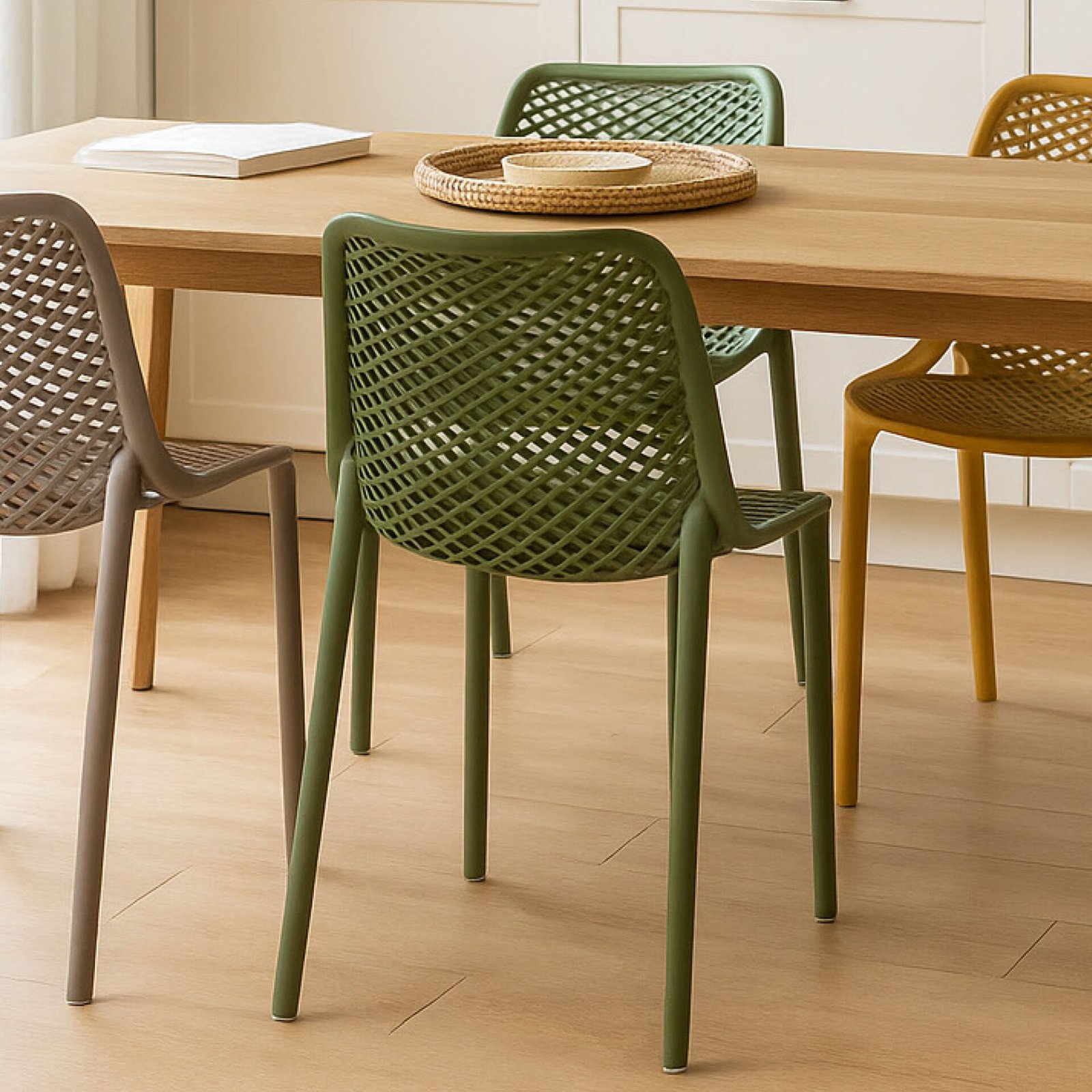 SET 4 SEDIA BRAGA PLUS VERDE OLIVA