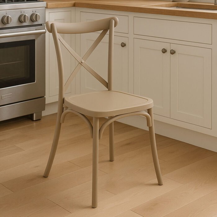 SET 6 SEDIA BICE IN POLIPROPILENE TORTORA