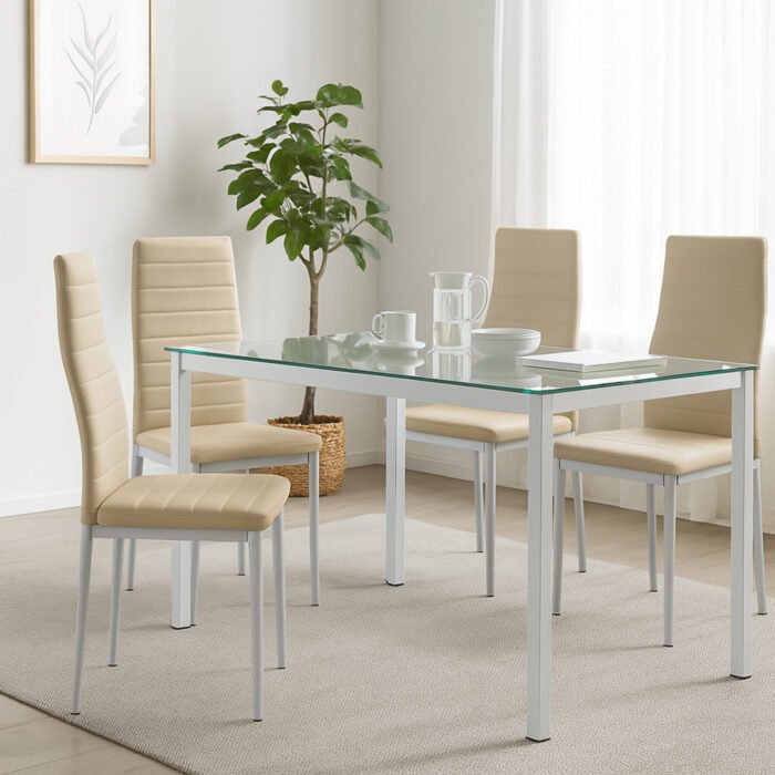 6PCS QUEEN ALUMINUM CHAIR IN DOVE GREY