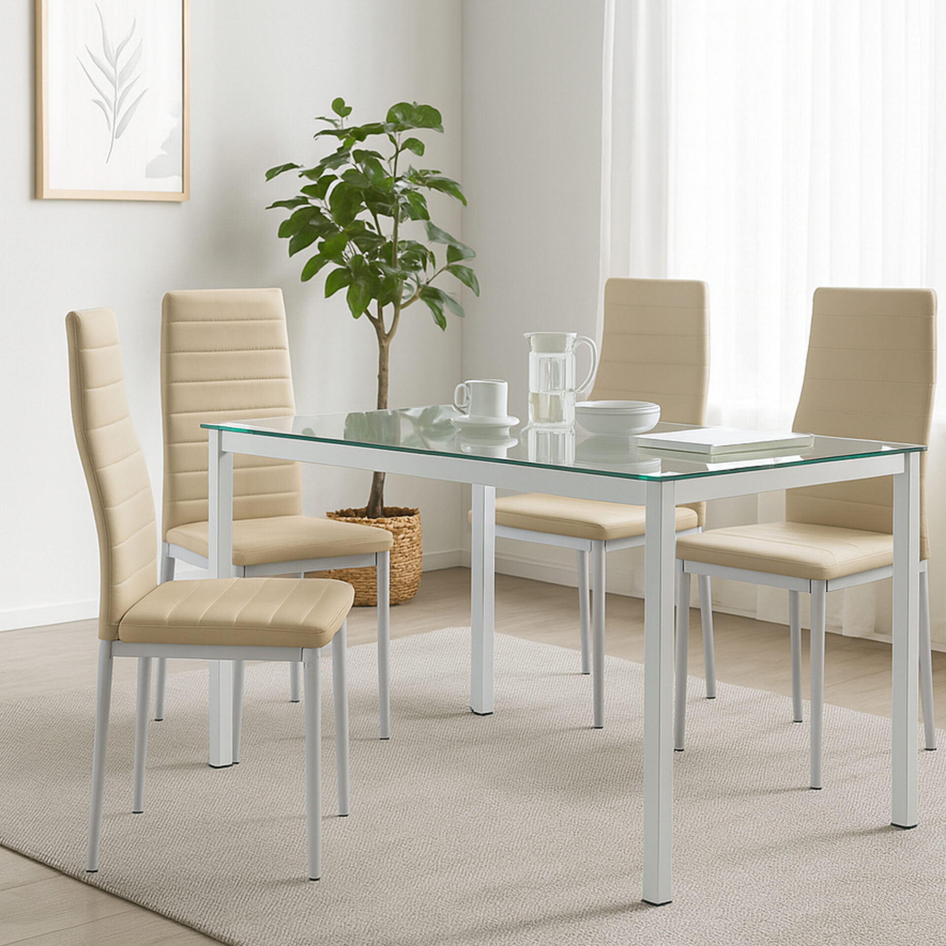 6PCS QUEEN ALUMINUM CHAIR IN DOVE GREY