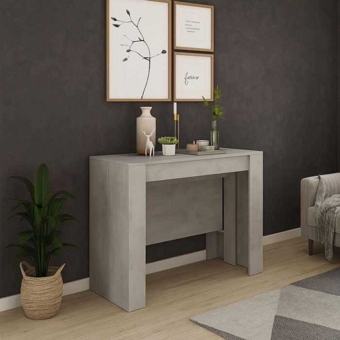 TAVOLO CONSOLLE ARTIC FINITURA GRIGIA