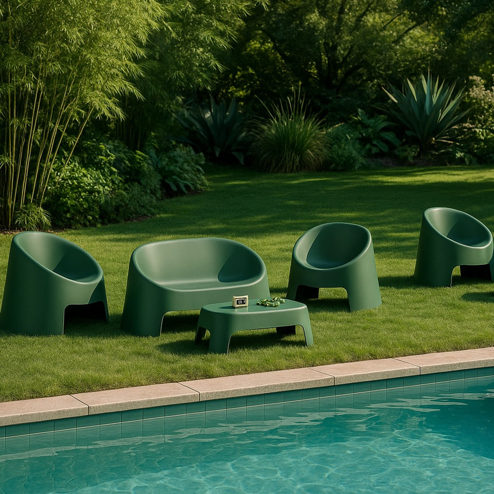 SET CORFU IN POLIPROPILENE VERDE INGLESE