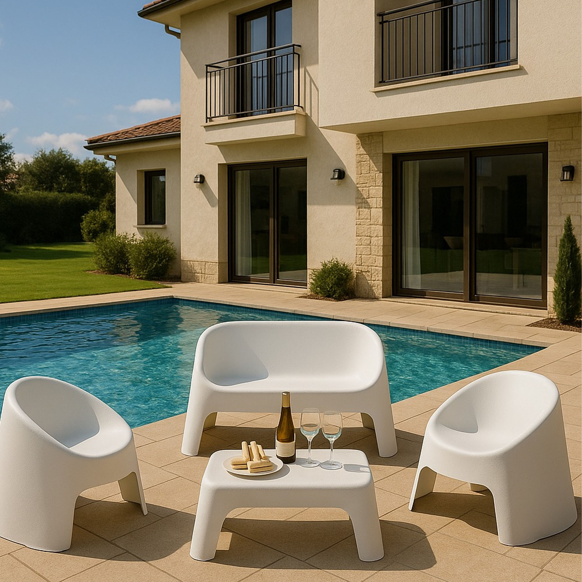 SET CORFU IN POLIPROPILENE BIANCO