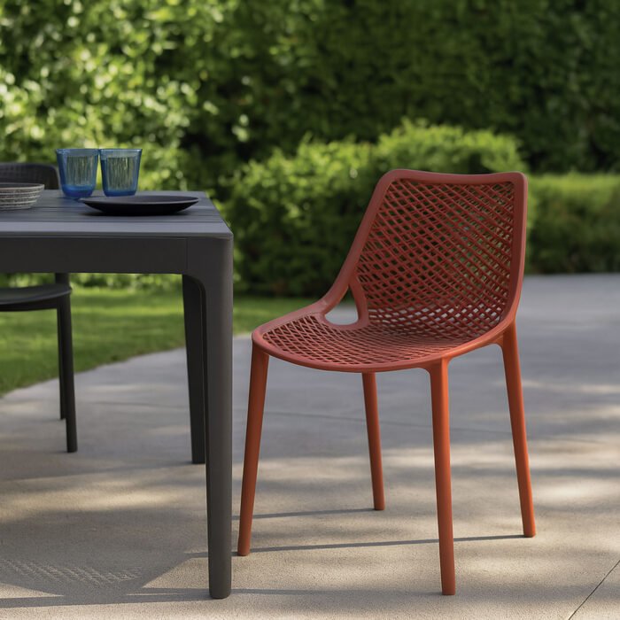 SET 4 SEDIA BRAGA PLUS ROSSO MATTONE