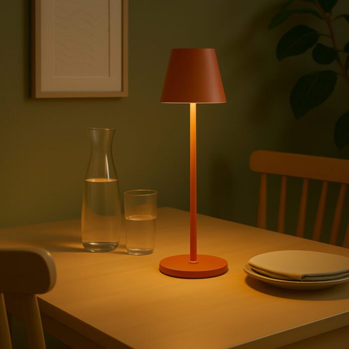 LAMPADA DA TAVOLO RONNY TOUCH RUGGINE DIMMERABILE