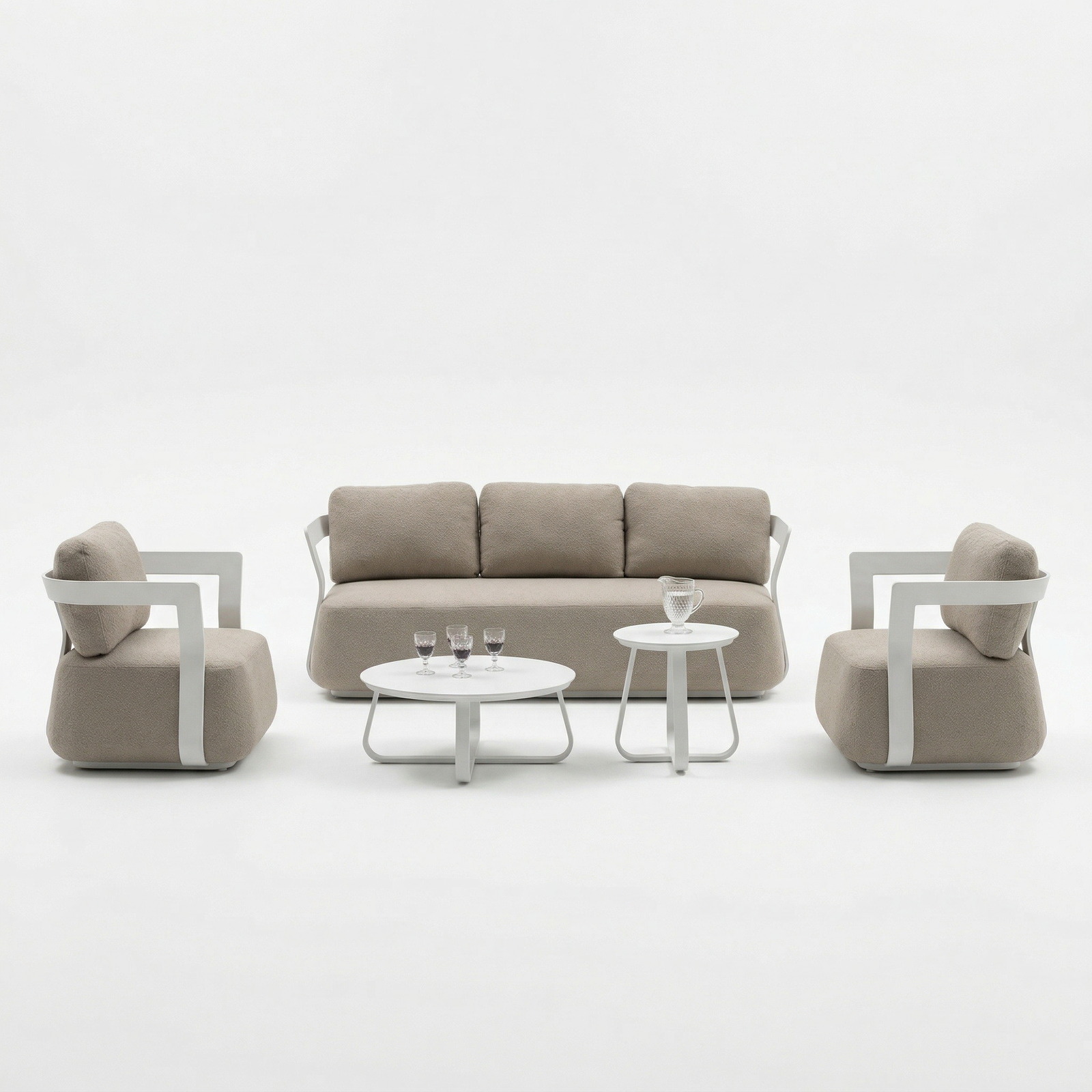Set Salotto MONA Bianco/Corda