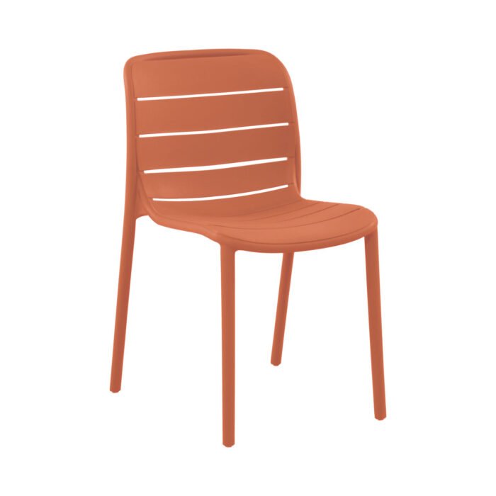 SET 4 SEDIA ITACA POLIPROPILENE TERRACOTTA