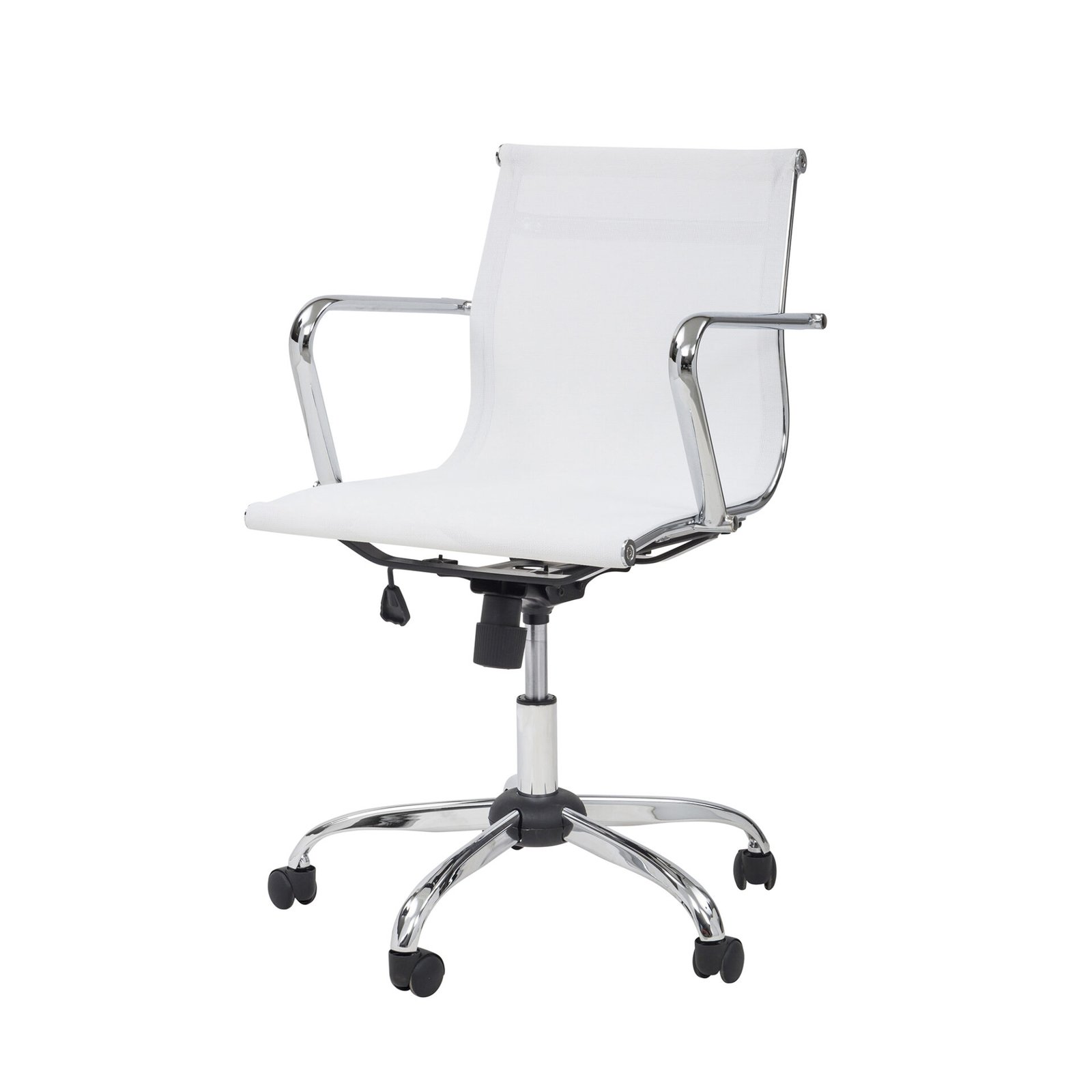 POLTRONA LEILA DIRIGENZIALE BIANCA,CROMATA