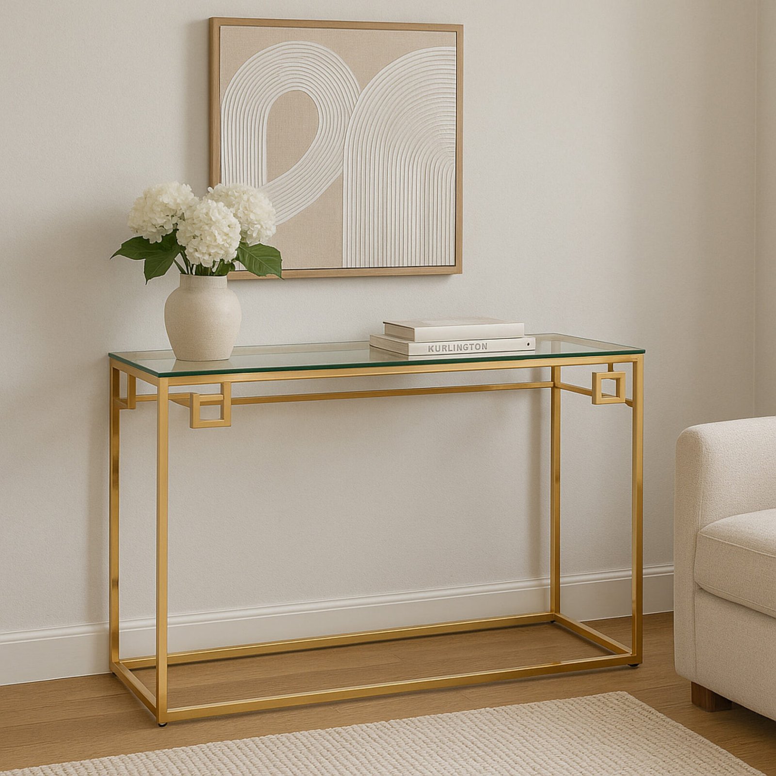 CONSOLLE TEKA VETRO-ORO