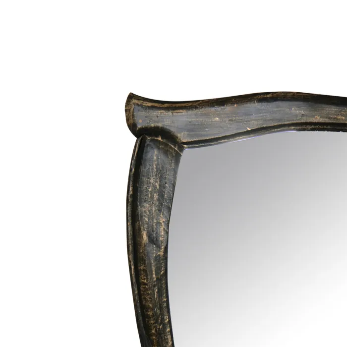 Specchio Brama Oro/Nero 120, Rettangolare con Cornice in Metallo, 120 x 90 cm - immagine 2