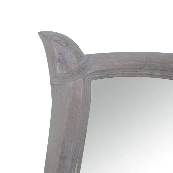 Specchio Brama Grigio 120, Rettangolare con Cornice in Legno Ingegnerizzato, 120 x 90 cm - immagine 2