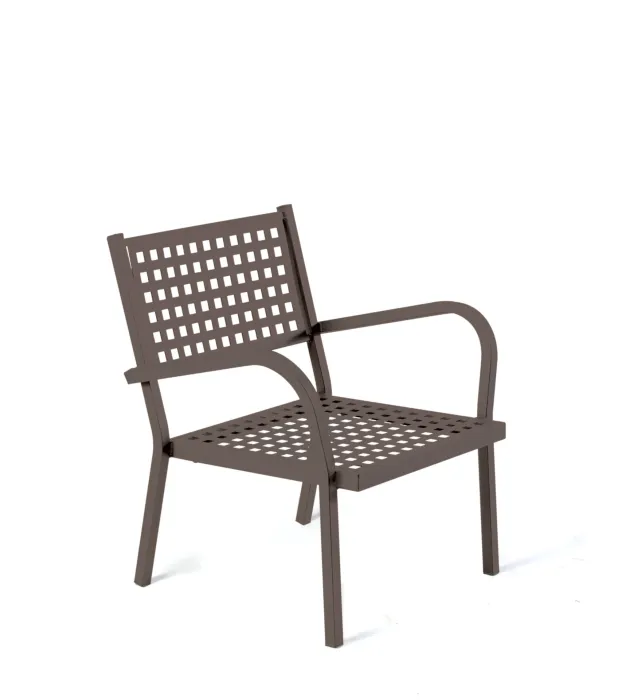 Set Alice Salotto da Giardino in Metallo Bronzo con Divano e 2 Poltrone, Design Elegante per Balcone e Terrazzo - immagine 2