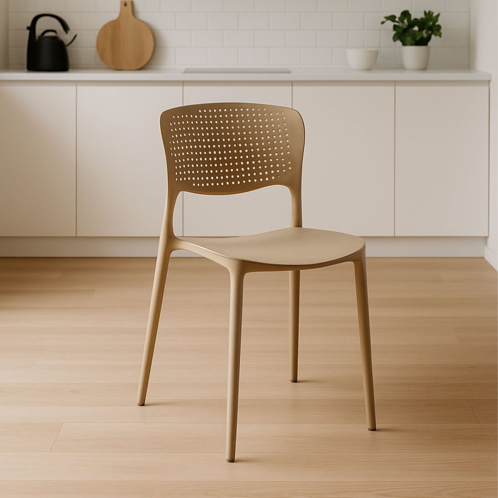 SET 4 SEDIA ARIEL POLIPROPILENE TORTORA