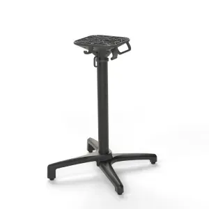 Base Tavolo Elisa Pieghevole in Alluminio Nero, Autolivellante e Accatastabile, H 72 cm