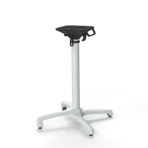 Base Tavolo Elisa Pieghevole in Alluminio Bianco, Autolivellante e Accatastabile, H 72 cm