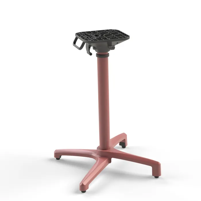 Base Tavolo Elisa Pieghevole in Alluminio Acero, Autolivellante e Accatastabile, H 72 cm