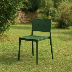 Set 4 Sedie ZANTE in Polipropilene Verde Inglese, con Schienale Ergonomico, 56 × 52 × 82 cm