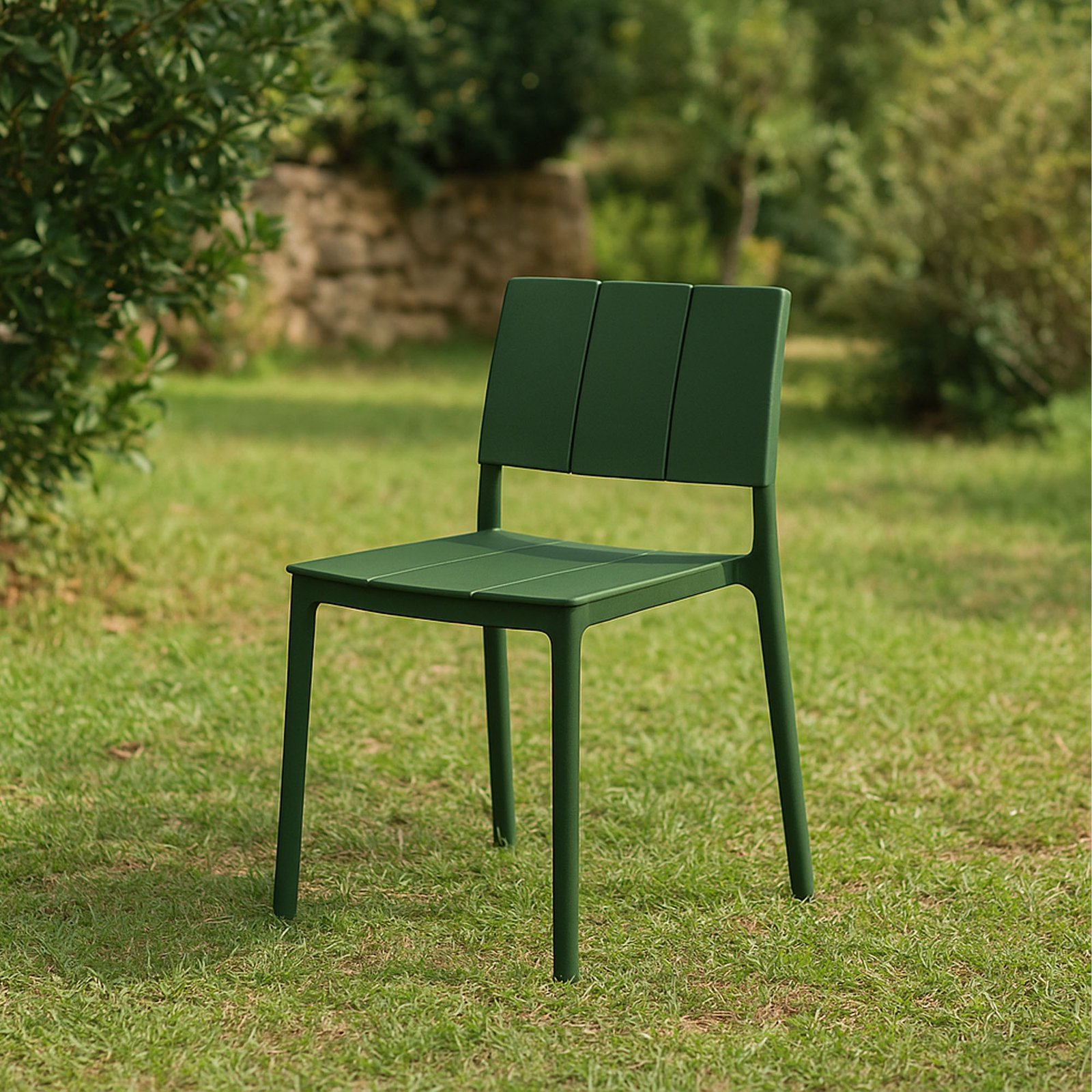 SET 4 SEDIA ZANTE POLIPROPILENE VERDE INGLESE