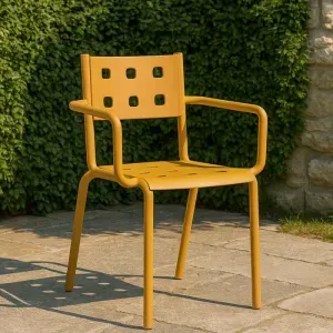 Set 4 Poltrone ZELIA in Polipropilene Ambra, Design Moderno ed Ergonomico