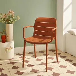 Set 4 Poltrone ITACA in Polipropilene Color Mattone, 55 × 57 × 81 cm