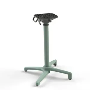 Base Tavolo Elisa Pieghevole in Alluminio Verde, Autolivellante e Accatastabile, H 72 cm